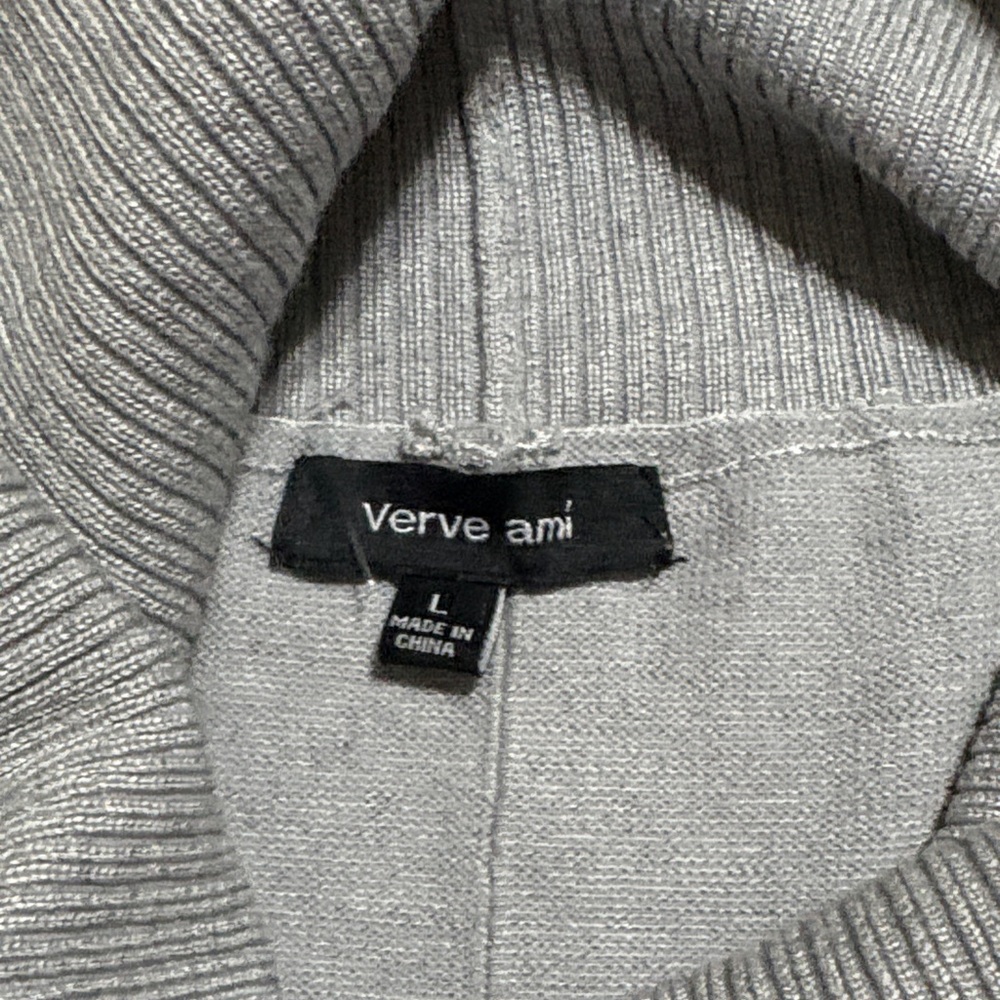 Verve Ami Light Gray Knit Top